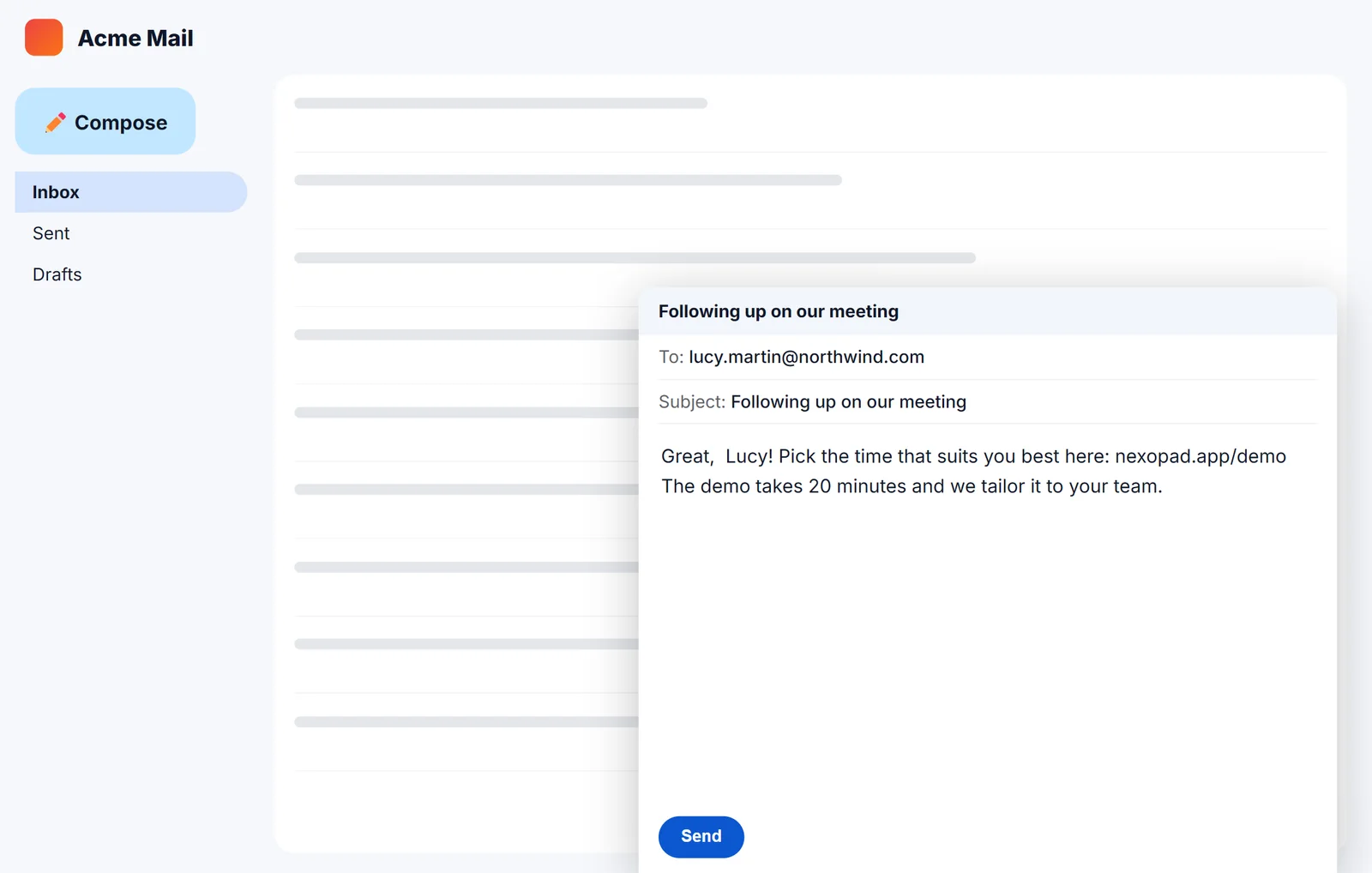 Full email inserted