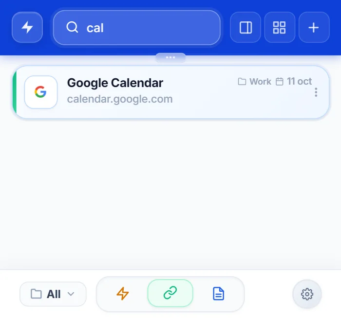 NexoPad links popup